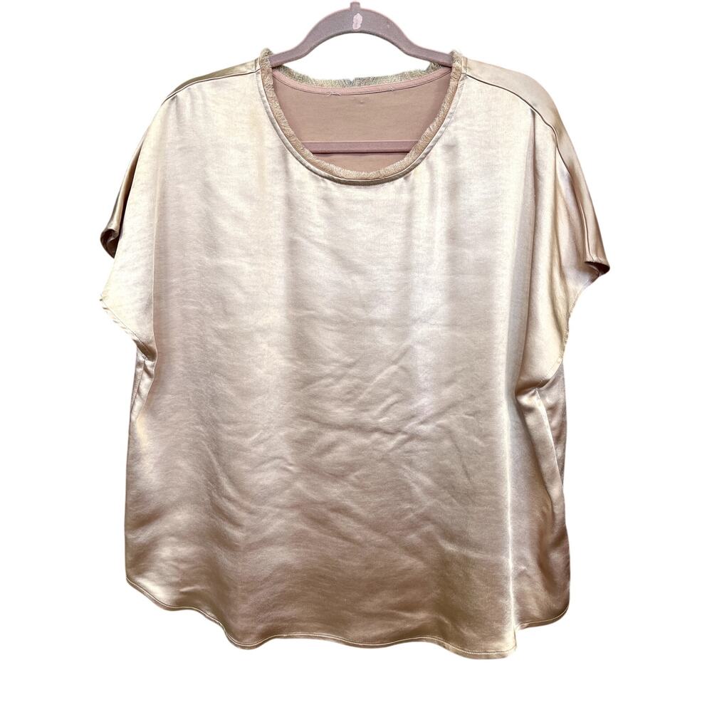 Women's Blush Scoop Neck Blouse Size Large